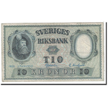 Sweden, 10 Kronor, 1955, KM:43c, VF(20-25)