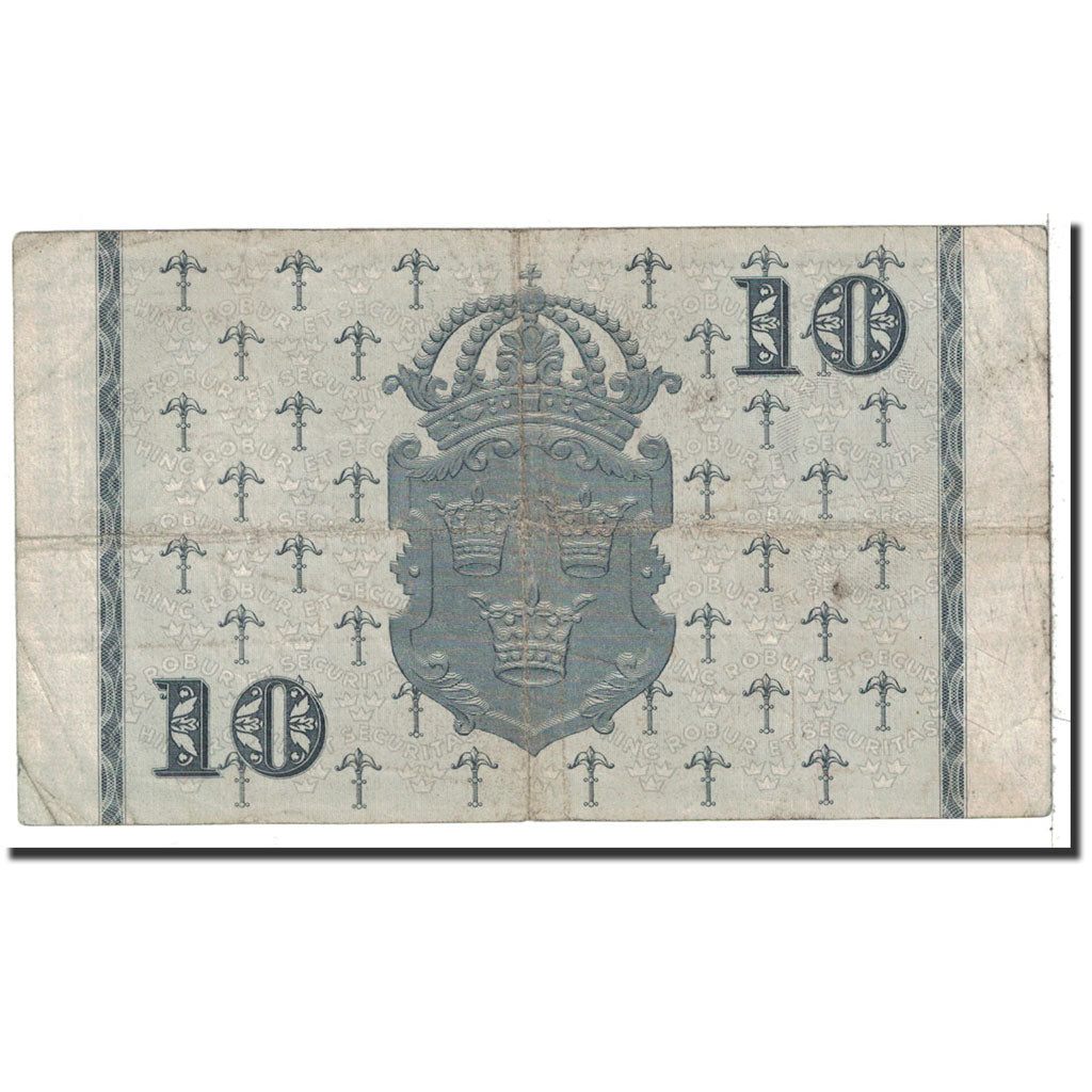 Sweden, 10 Kronor, 1955, KM:43c, VF(20-25)
