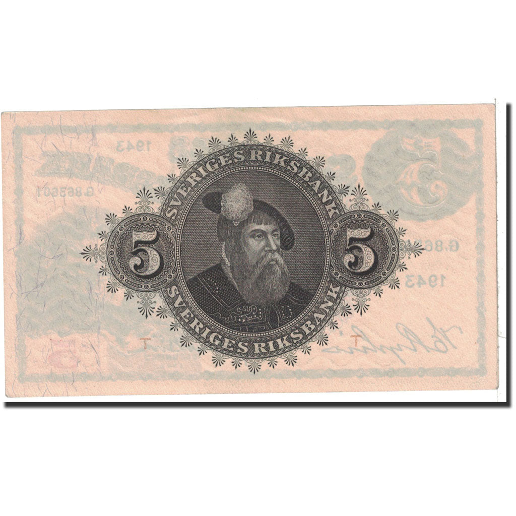 Sweden, 5 Kronor, 1943, KM:33z, UNC(63)