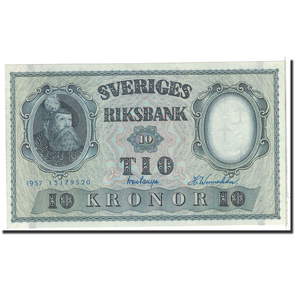 Banknote, Sweden, 10 Kronor, 1957, Undated, KM:43e, UNC(65-70)