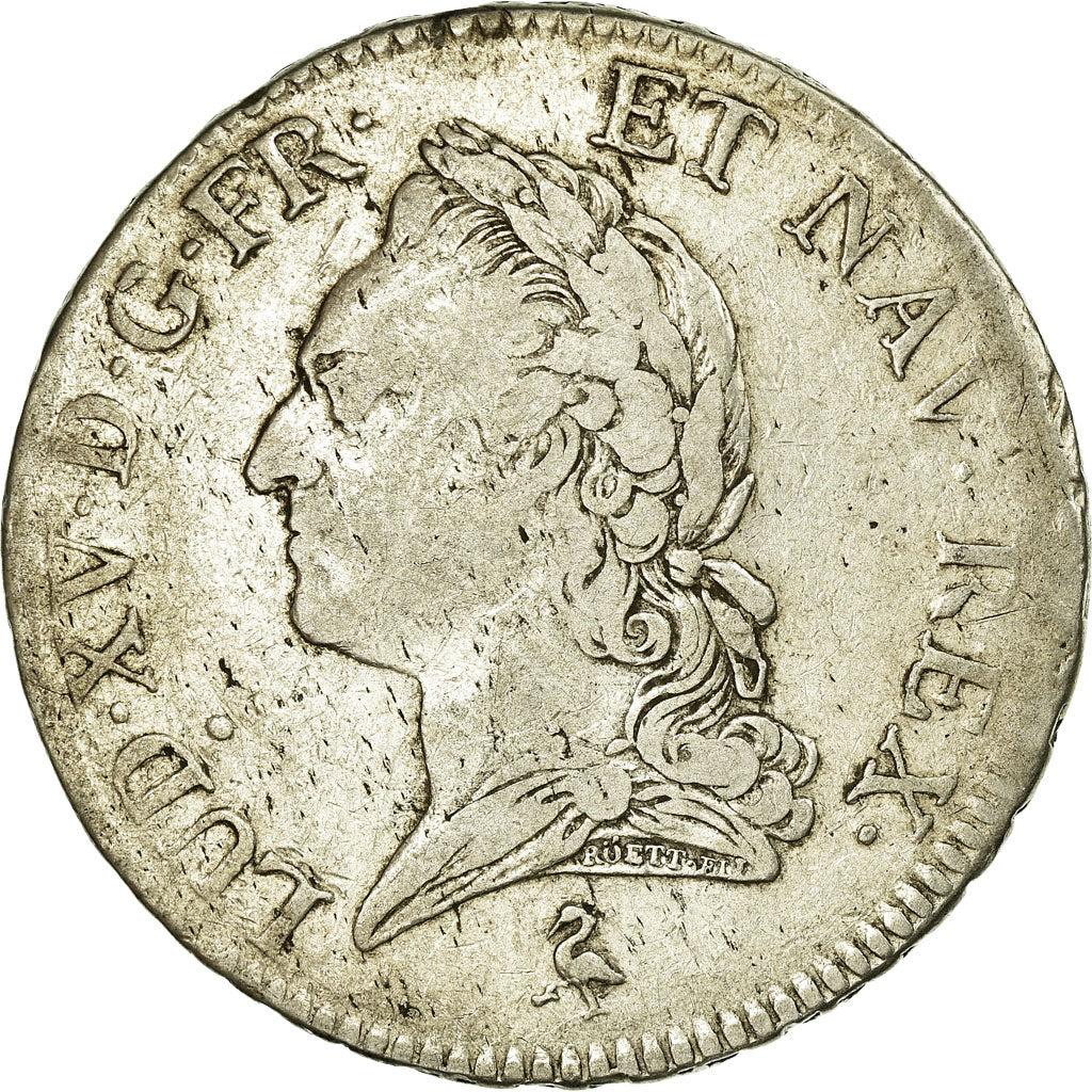 Coin, France, Louis XV, Écu à la vieille tête, Ecu, 1771, Paris, VF(30-35)