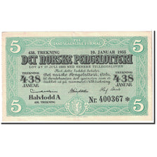 Billet, Norvège, 5 Kroner, 1955, Undated, SUP+