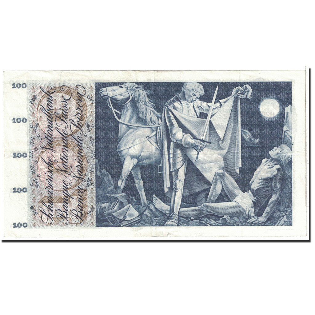 Banknote, Switzerland, 100 Franken, 1972, 1972-01-24, KM:49n, AU(50-53)
