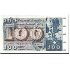 Geldschein, Schweiz, 100 Franken, 1972, 1972-01-24, KM:49n, VZ