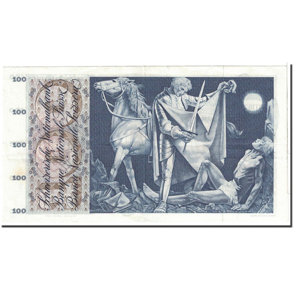 Banknote, Switzerland, 100 Franken, 1972, 1972-01-24, KM:49n, AU(55-58)