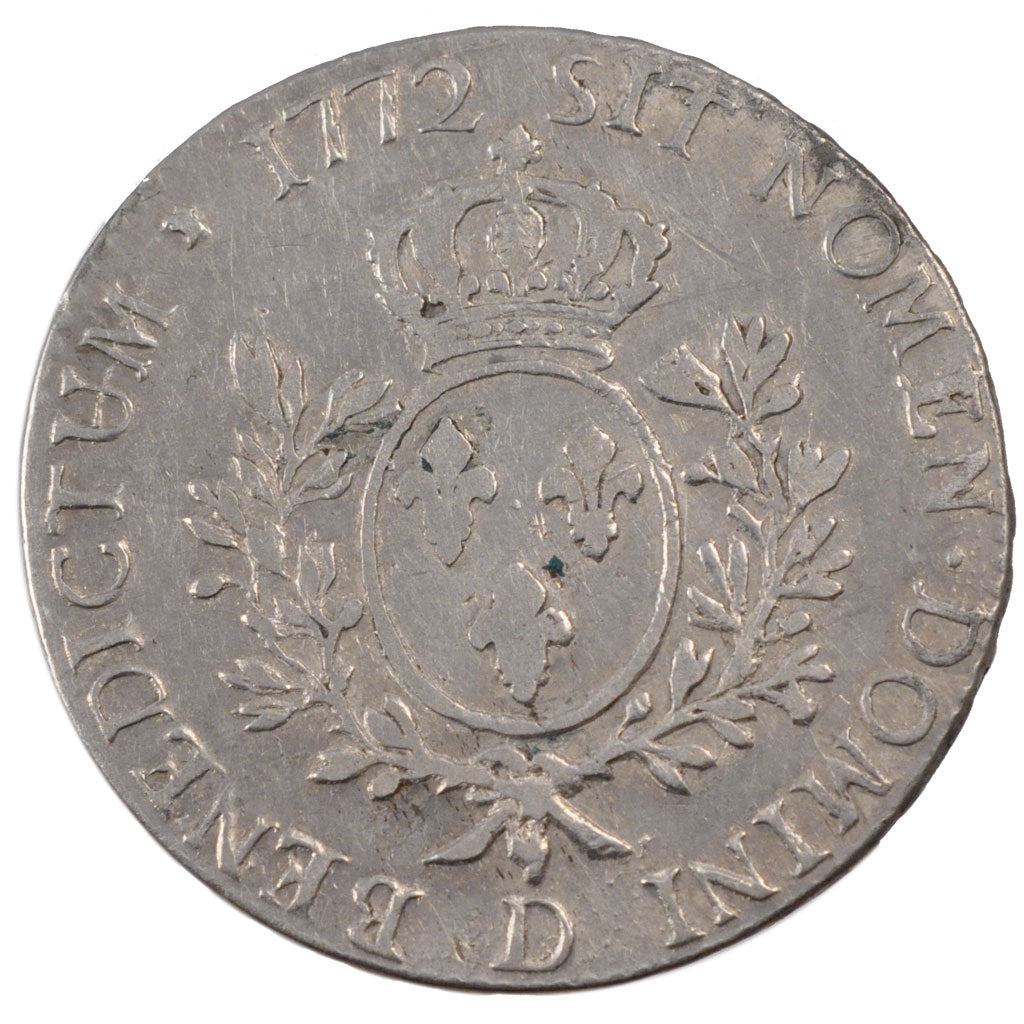 FRANCE, Écu à la vieille tête, Ecu, 1772, Lyons, EF(40-45), Silver, Gadoury #323