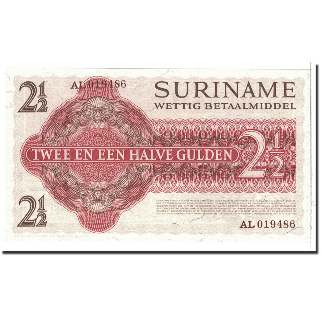 Surinam, 2 1/2 Gulden, 1967, 1967-07-02, KM:117b, UNC(65-70)