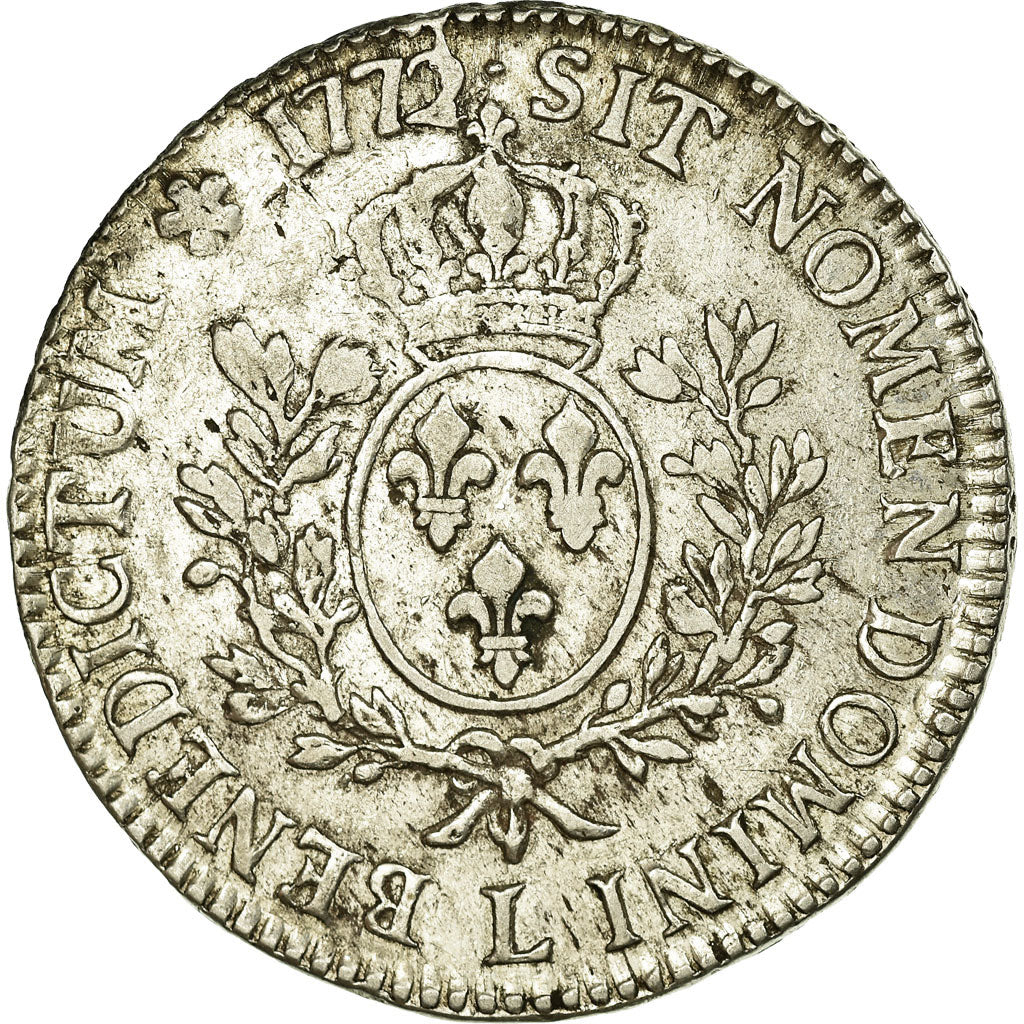 France, Louis XV, Écu à la vieille tête, 1772, Bayonne, Argent, TB+