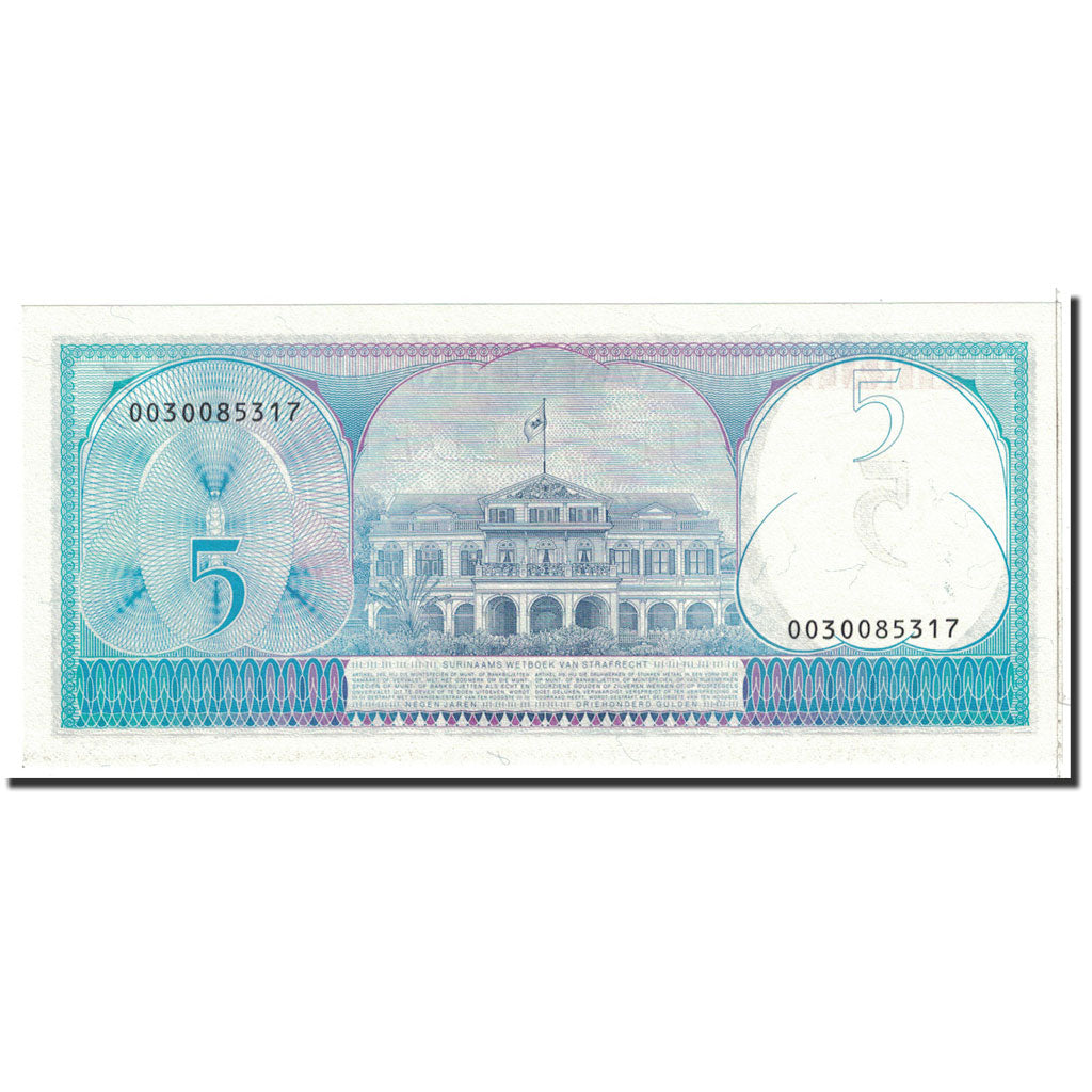 Banconote, Suriname, 5 Gulden, 1982, KM:125, 1982-04-01, FDS
