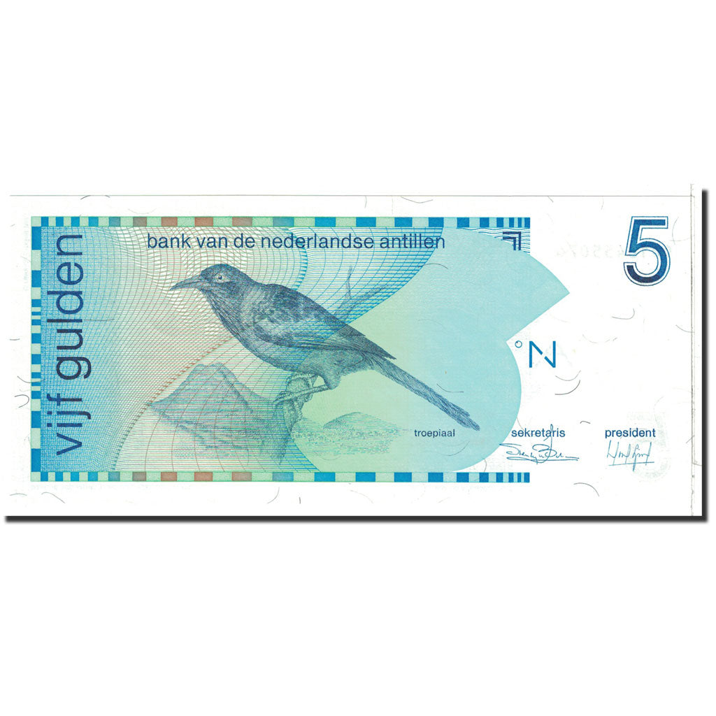 Banknote, Netherlands Antilles, 5 Gulden, 1986, 1986-03-31, KM:22a, UNC(65-70)