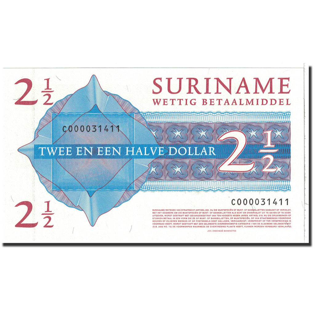 Surinam, 2 1/2 Dollars, 2004, 2004-01-01, KM:156, UNC(65-70)