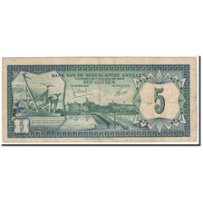 Billet, Netherlands Antilles, 5 Gulden, 1972, 1972-06-01, KM:8b, TB