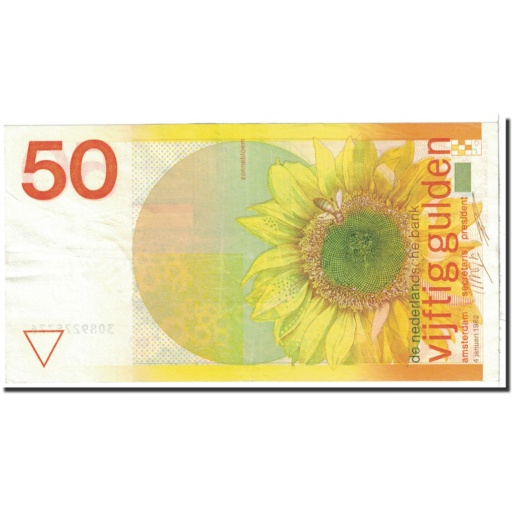 Netherlands, 50 Gulden, 1982, KM:96, 1982-01-04, AU(55-58)