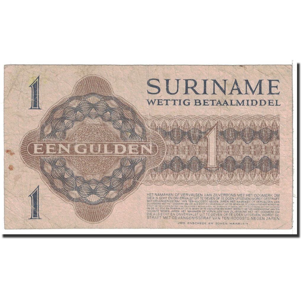 Surinam, 1 Gulden, 1960, KM:108b, 1960-04-01, VF(20-25)