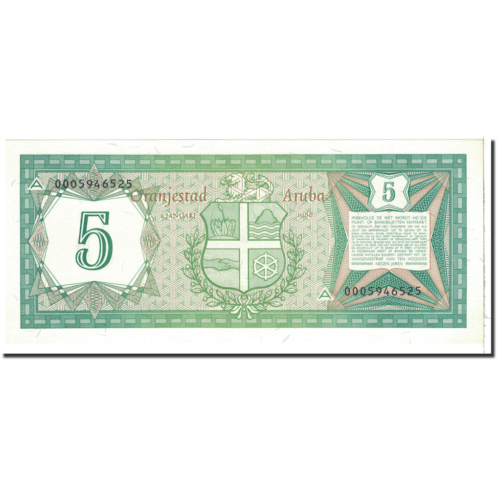 Banknote, Aruba, 5 Florin, 1986, 1986-01-01, KM:1, UNC(65-70)