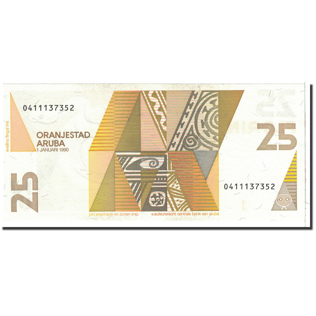 Banknote, Aruba, 25 Florin, 1990, 1990-01-01, KM:8, UNC(65-70)