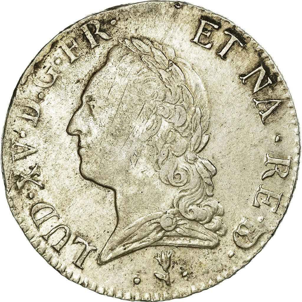 France, Louis XV, Écu de Béarn à la vieille tête, 1772, Pau, Silver