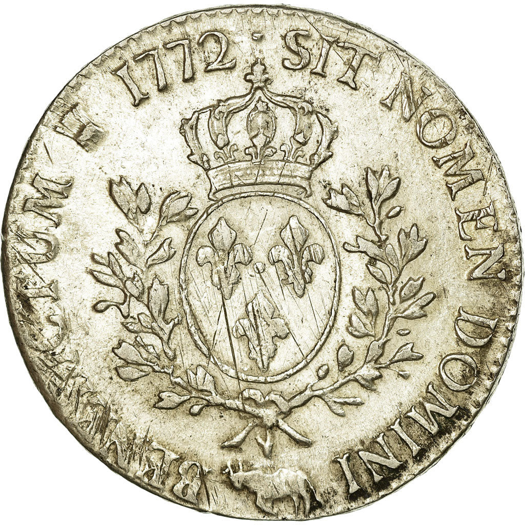 France, Louis XV, Écu de Béarn à la vieille tête, 1772, Pau, Silver
