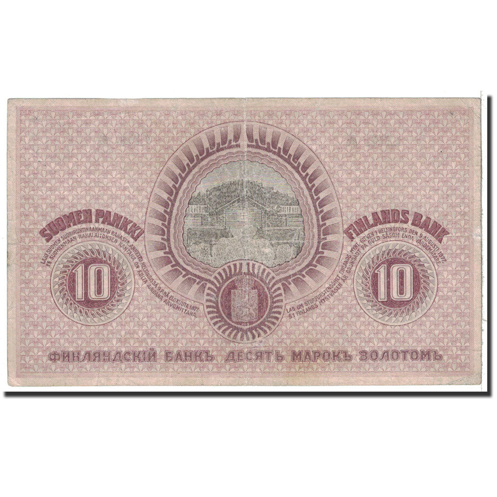 Finland, 10 Markkaa, 1918, KM:37, EF(40-45)