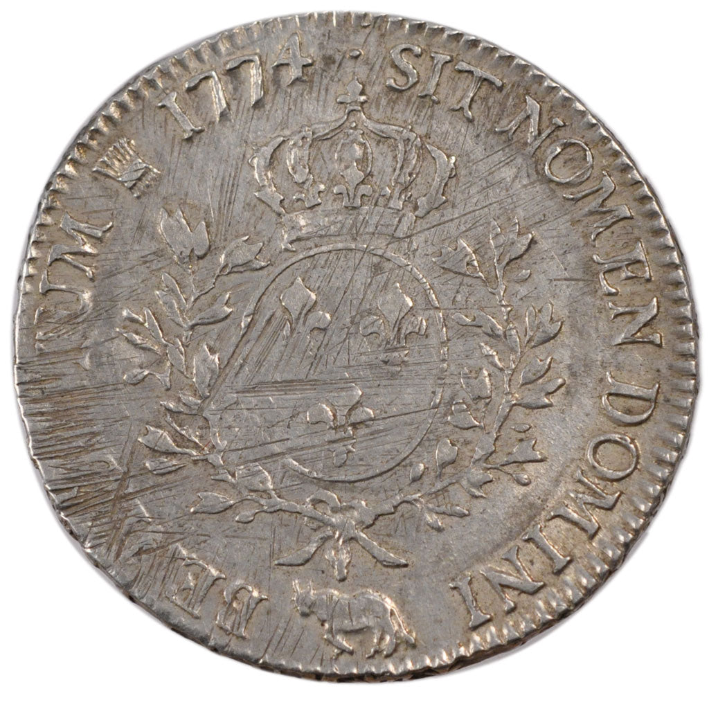FRANCE, Ecu, 1774, Pau, VF(30-35), Silver, Gadoury #323a, 29.20