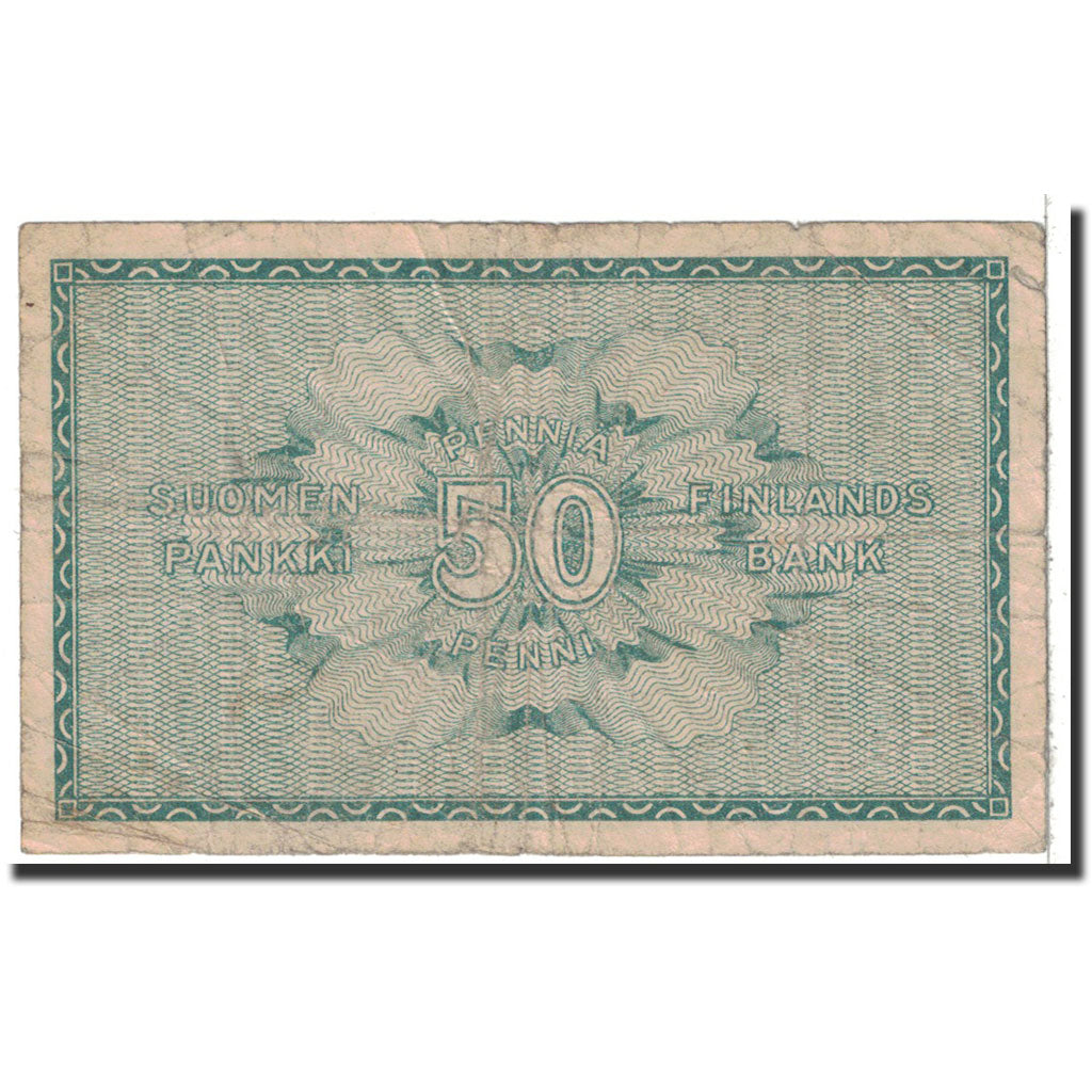 Finland, 50 Penniä, 1918, KM:34, VF(20-25)