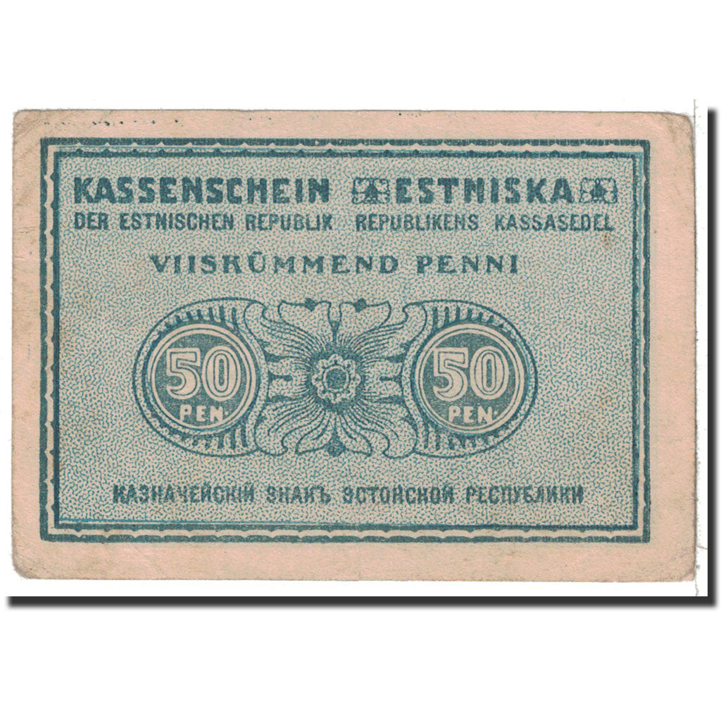 Banknote, Estonia, 50 Penni, 1919, Undated, KM:42a, EF(40-45)