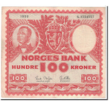 Norvège, 100 Kroner, 1959, KM:33c, TTB