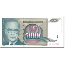 Biljet, Joegoslaviëe, 5000 Dinara, 1992, Undated, KM:115, SPL