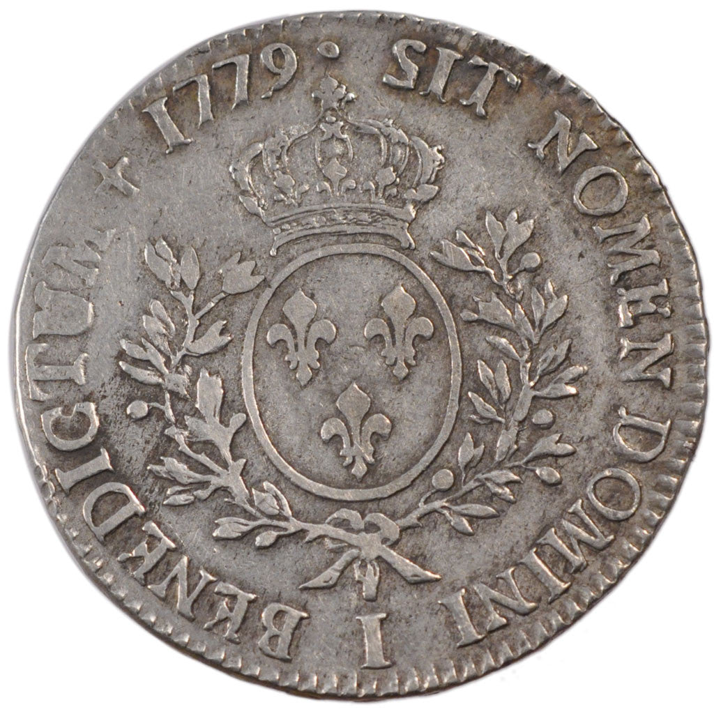 FRANCE, Écu aux branches d'olivier, ECU, 1779, Limoges, KM #564.7, VF(30-35), ..