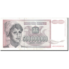 Banknote, Yugoslavia, 500,000,000 Dinara, 1993, Undated, KM:125, AU(50-53)
