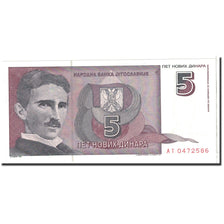 Billet, Yougoslavie, 5 Novih Dinara, 1994, 1994-03-03, KM:148, NEUF