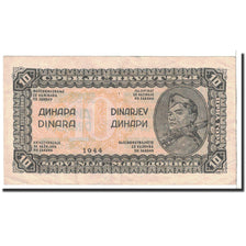 Billet, Yougoslavie, 10 Dinara, 1944, Undated, KM:50a, TTB+