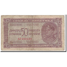 Banknote, Yugoslavia, 50 Dinara, 1944, Undated, KM:52b, VG(8-10)
