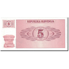 Banknote, Slovenia, 5 (Tolarjev), 1990, Undated, KM:3a, UNC(65-70)