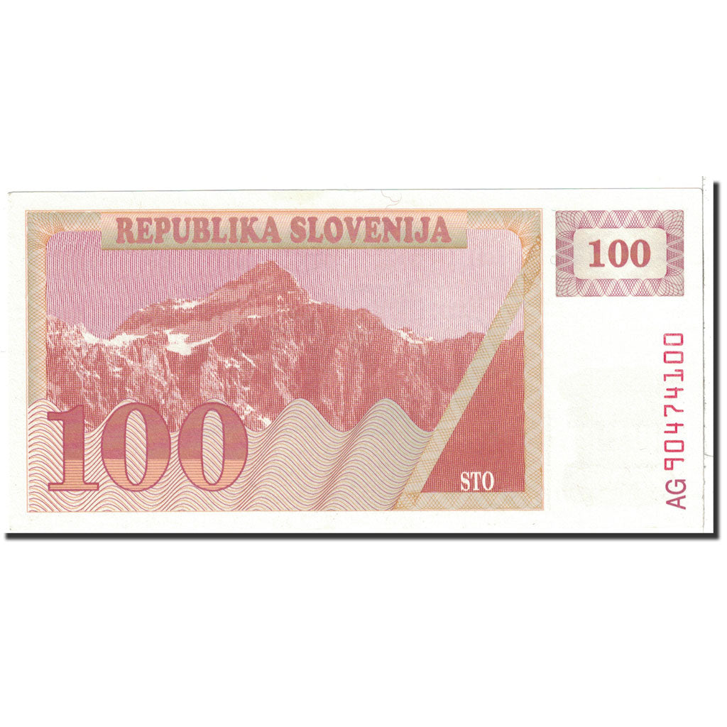 Banknote, Slovenia, 100 (Tolarjev), 1990, Undated, KM:6a, UNC(65-70)