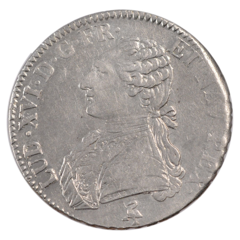 FRANCE, Ecu, 1783, Paris, EF(40-45), Silver, Gadoury #356, 29.40