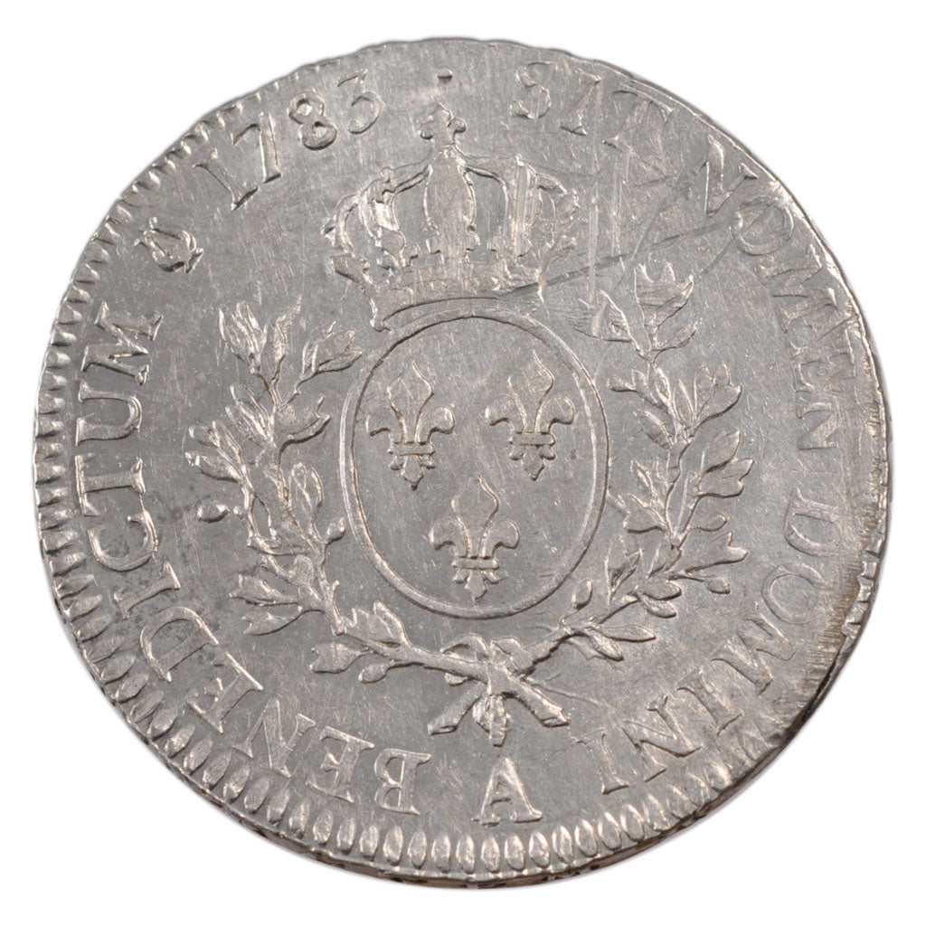 FRANCE, Ecu, 1783, Paris, EF(40-45), Silver, Gadoury #356, 29.40