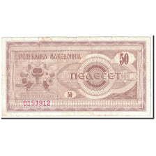 Banknote, Macedonia, 50 (Denar), 1992, Undated, KM:3a, VF(20-25)