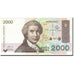 Banknote, Croatia, 2000 Dinara, 1992, 1992-01-15, KM:23a, UNC(63)