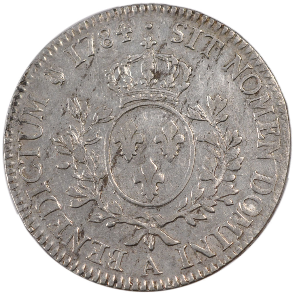 FRANCE, Écu aux branches d'olivier, ECU, 1784, Paris, KM #564.1, EF(40-45), ...