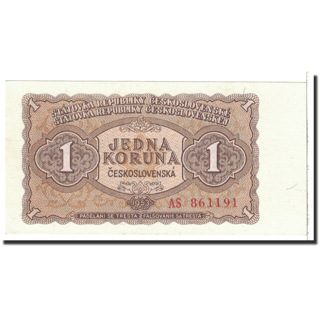 Czechoslovakia, 1 Koruna, 1953, KM:78a, UNC(65-70)