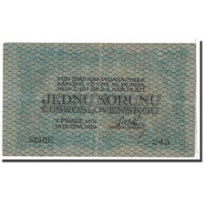 Banconote, Cecoslovacchia, 1 Koruna, 1919, KM:6a, 1919-04-15, BB