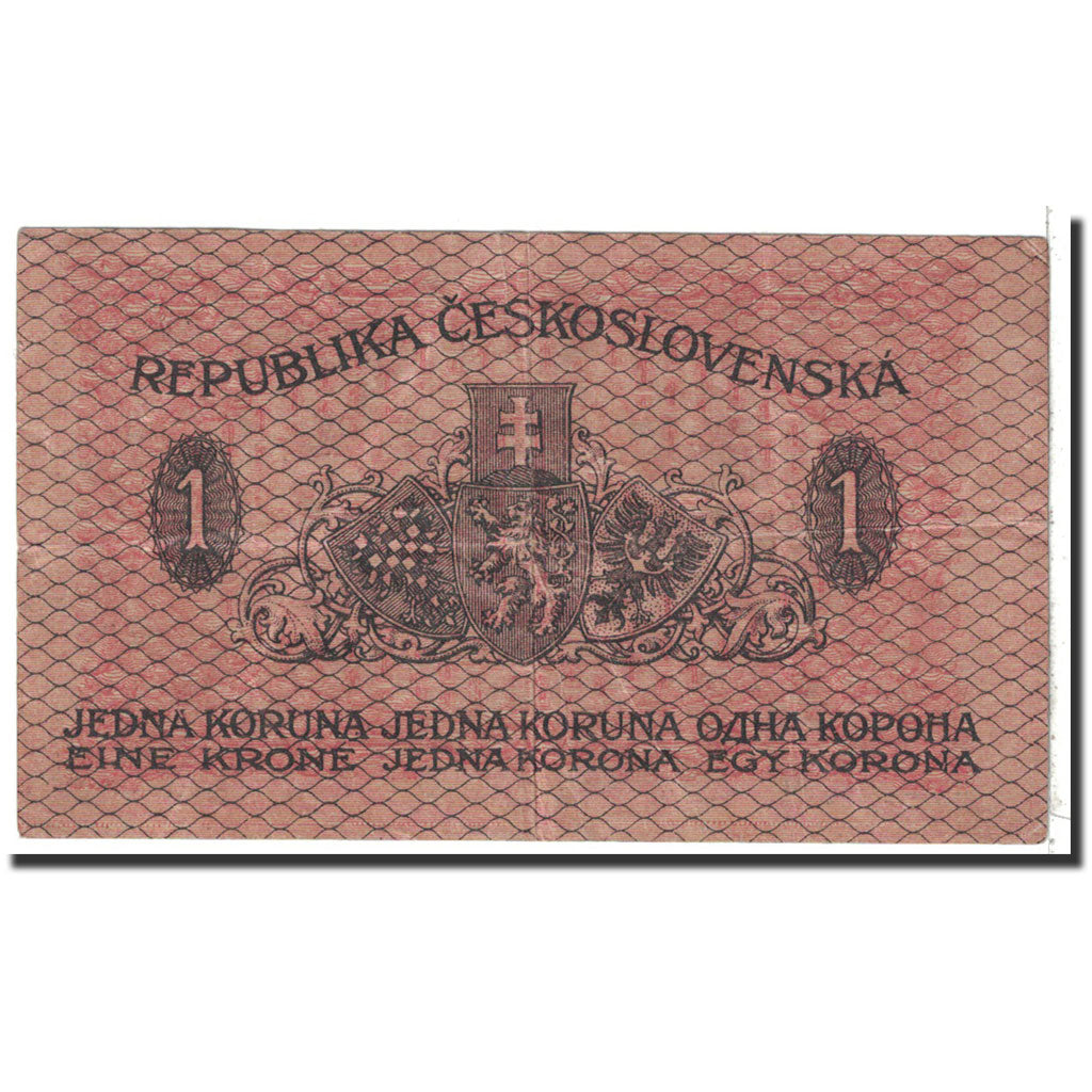 Banknote, Czechoslovakia, 1 Koruna, 1919, 1919-04-15, KM:6a, EF(40-45)