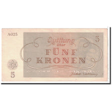 Banknote, Czechoslovakia, 5 Kronen, 1943, 1943-01-01, AU(55-58)
