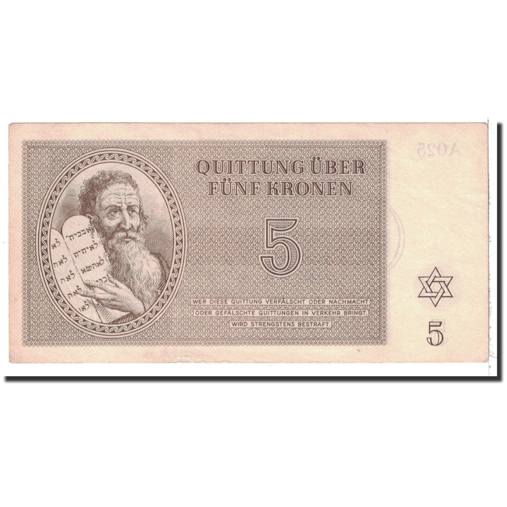 Banknote, Czechoslovakia, 5 Kronen, 1943, 1943-01-01, AU(55-58)