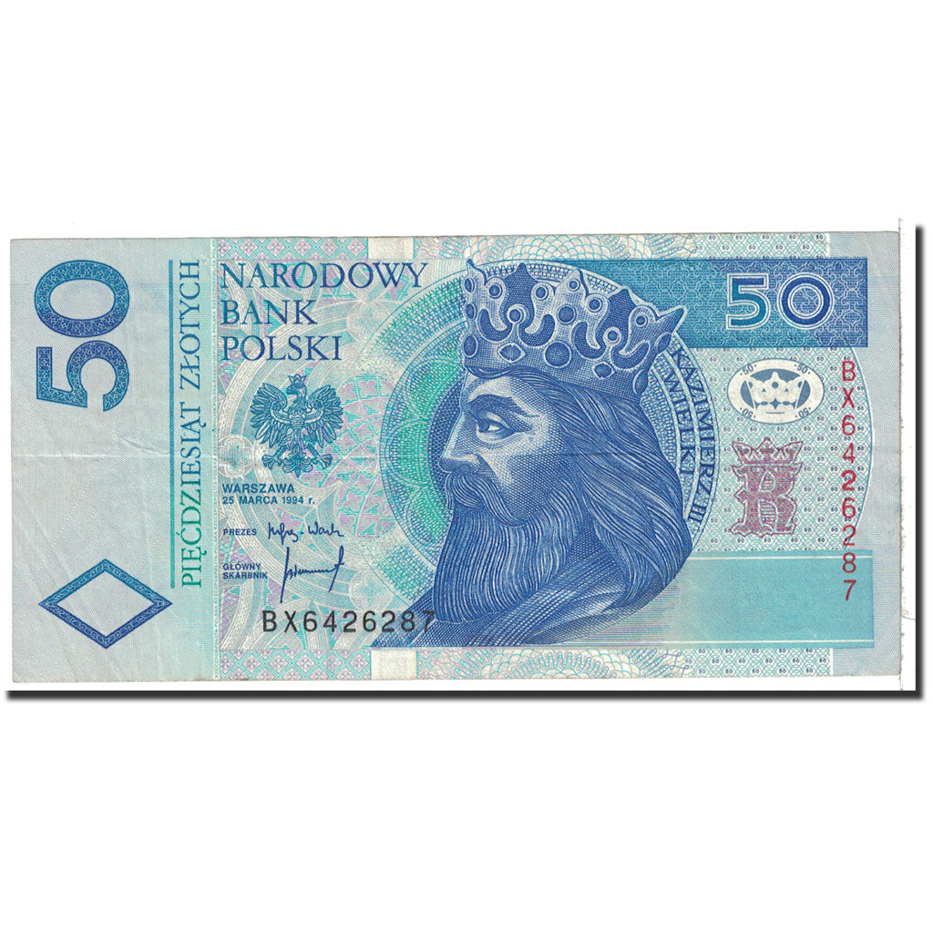 Poland, 50 Zlotych, 1994, KM:175a, 1994-03-25, EF(40-45)