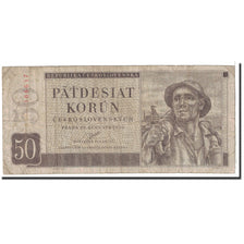 Czechoslovakia, 50 Korun, 1950, KM:71a, 1950-08-29, VG(8-10)