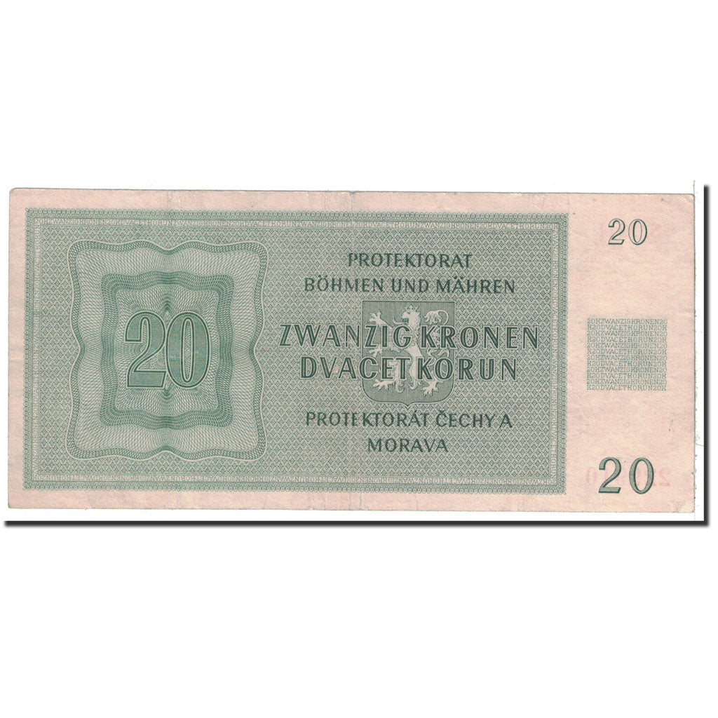 Bohemia y Moravia, 20 Korun, 1944, 1944-01-24, KM:9a, MBC