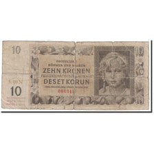 Banknote, Bohemia and Moravia, 10 Korun, 1942, Undated, KM:8a, VG(8-10)