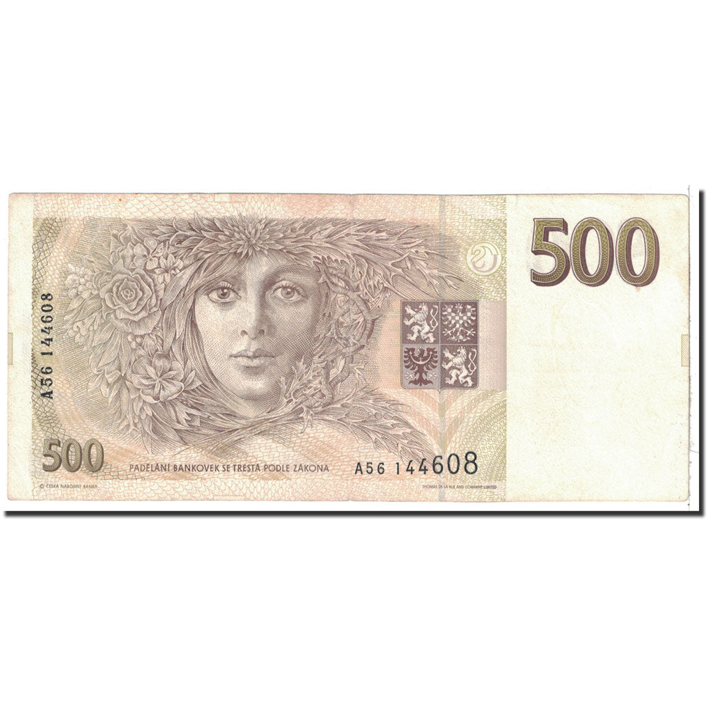 Czech Republic, 500 Korun, 1993, KM:7a, AU(50-53)